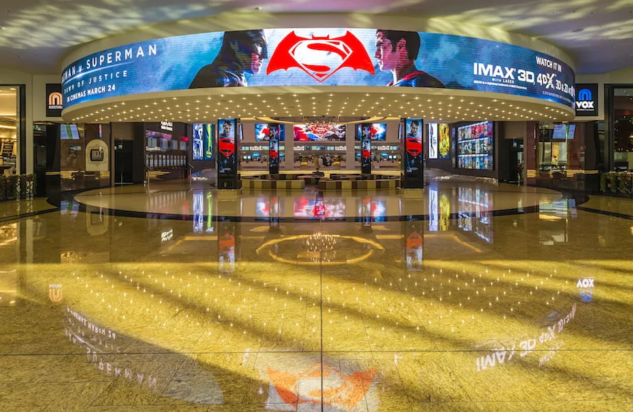 VOX Cinema, Mall of the Emirates, Batman vs Superman LED Showcase