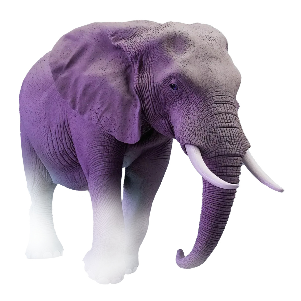 Intelligent elephant looking forward, representing AI technology beyond the hype