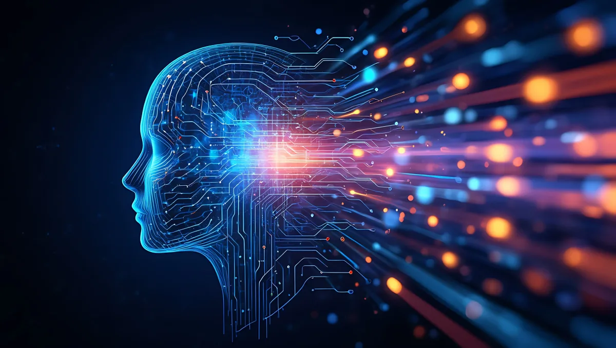 Digital human head showing a glowing, intelligent neural network